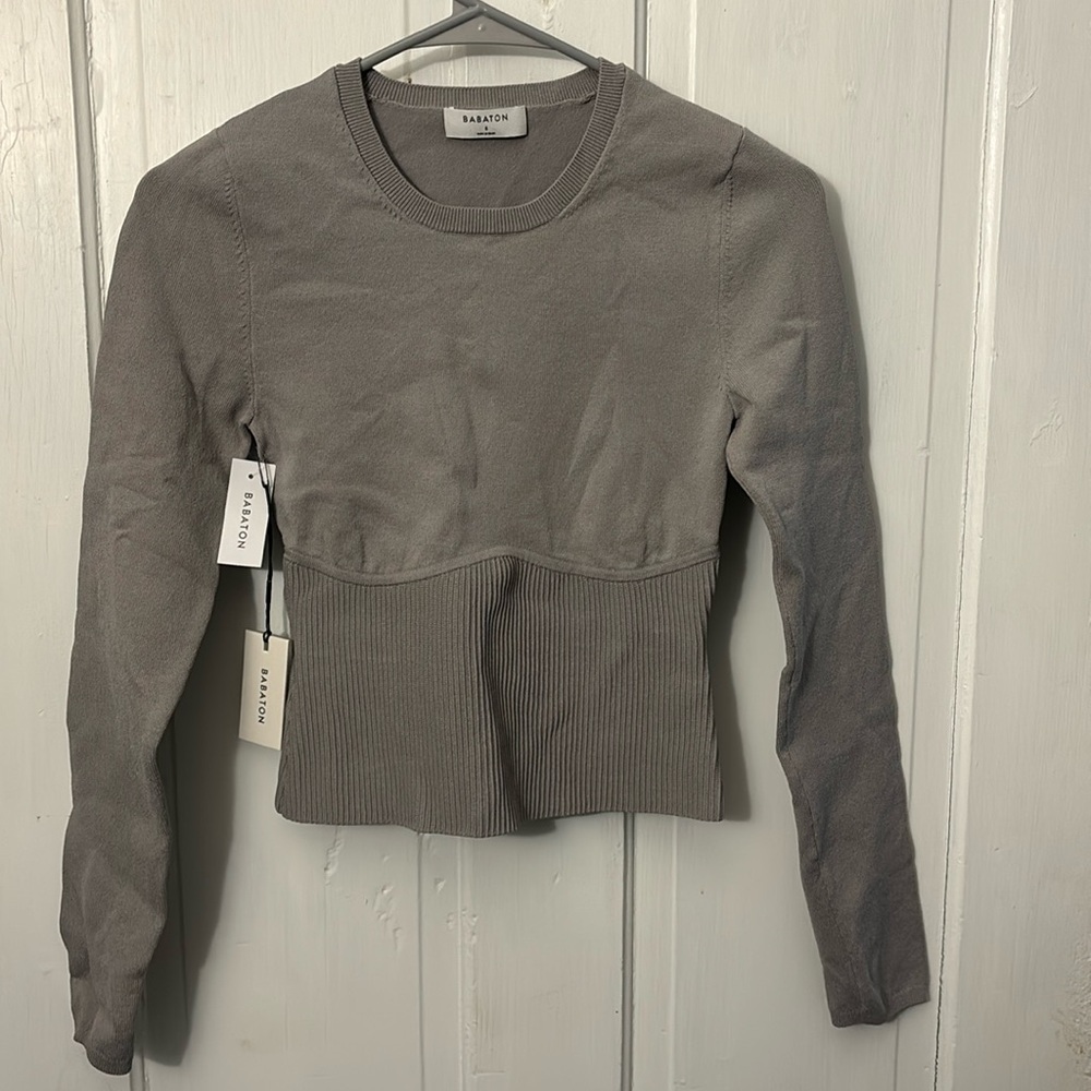 Aritzia Babaton Sculpt Knit Empire Top